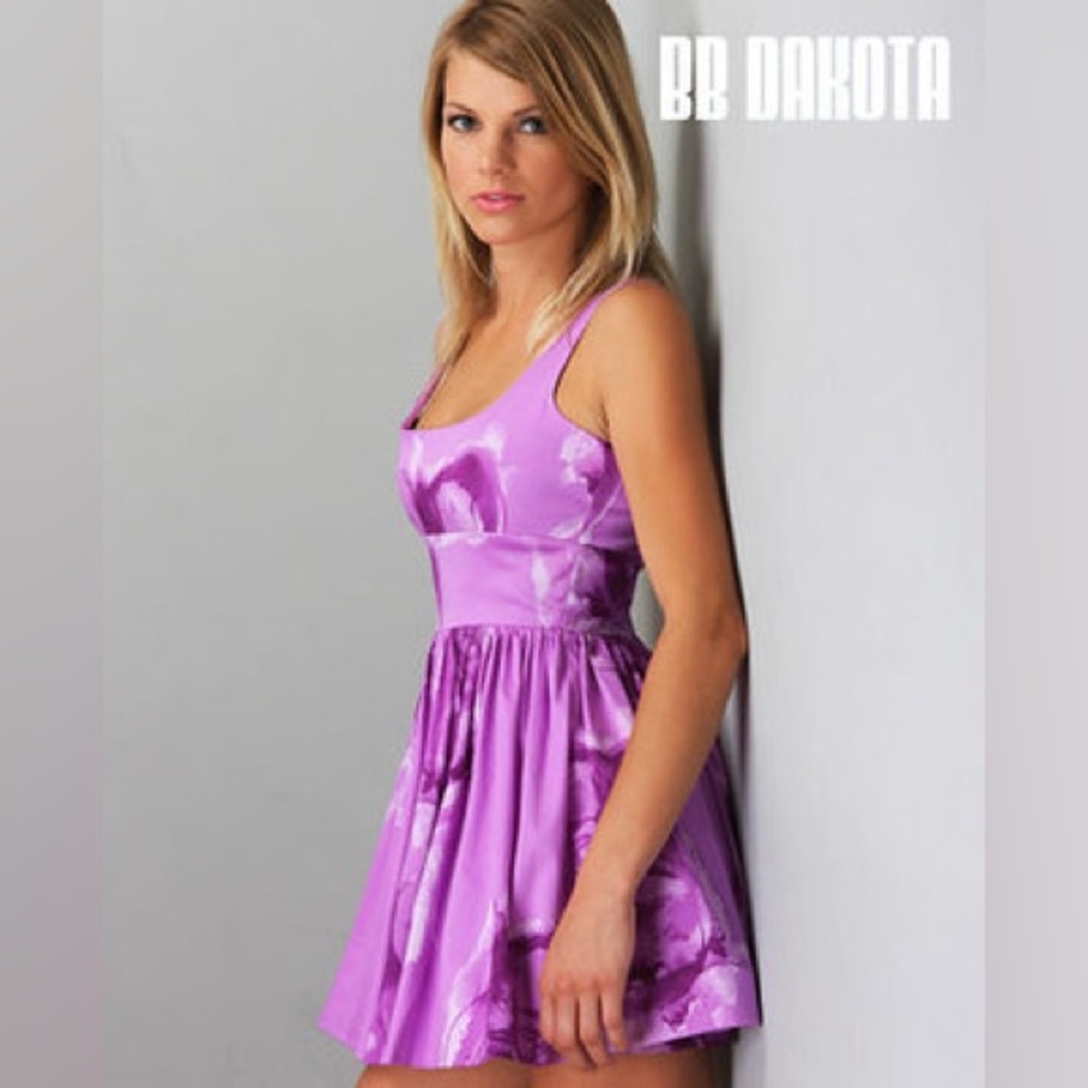 BB Dakota Purple Floral Dress